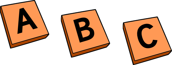 Abc Clip Art Black And White - Free Clipart Images
