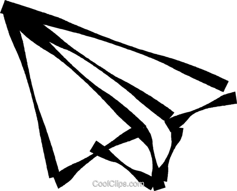 Paper airplane clipart free