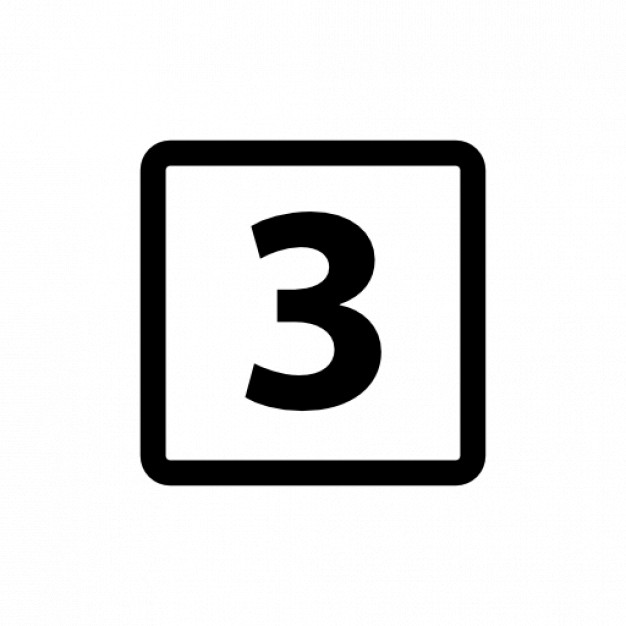 Number three Icons | Free Download