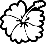 Hibiscus Outline - ClipArt Best