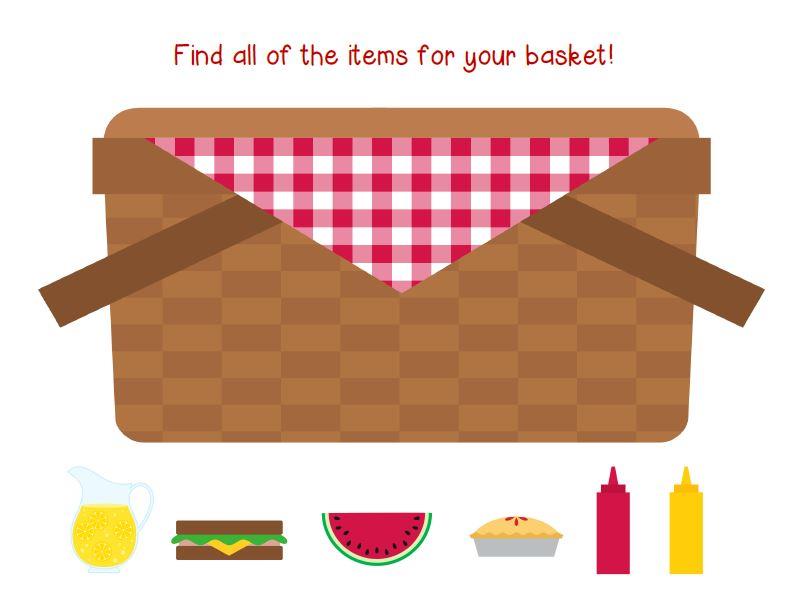 Cute Picnic Basket Clipart