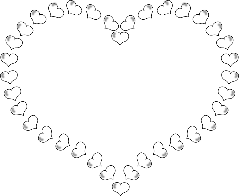 Heart Shaped Border Little Hearts Coloring Book Colouring Sheet ...