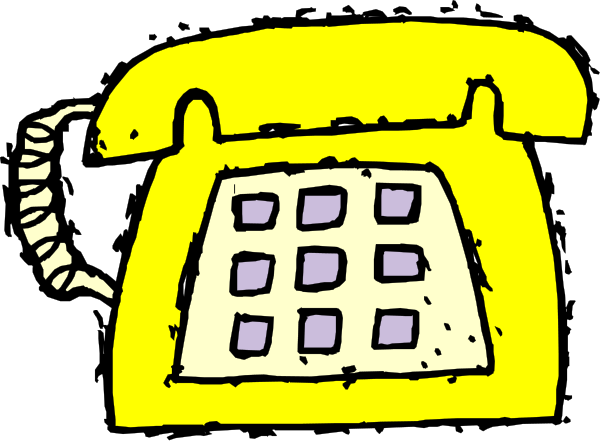 Yellow Phone 01 Clipart, vector clip art online, royalty free ...
