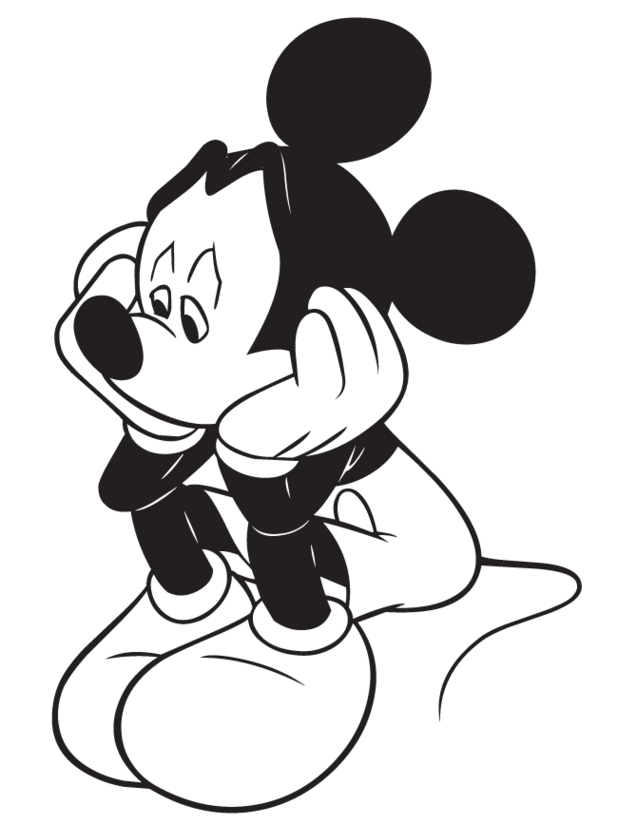 Mickey Mouse Sad Face Clipart - Free to use Clip Art Resource