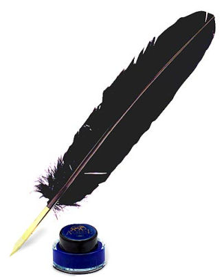 French Quill Feather and Ink Set- Gift Boxed | 9780765598677 ...