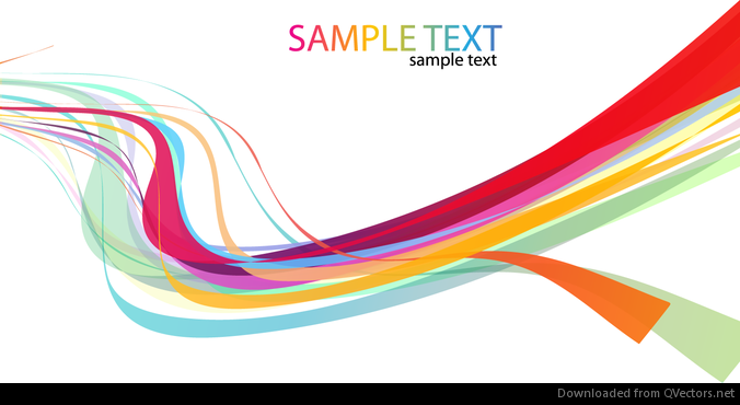 Abstract Rainbow Wave Line Vector Background - Vector download