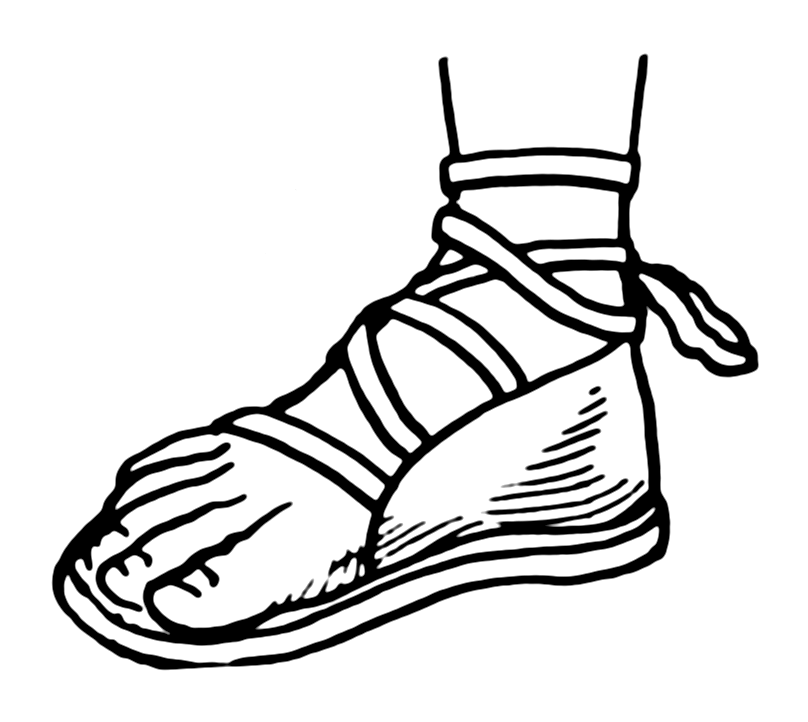 Roman Sandals Clip Art - ClipArt Best