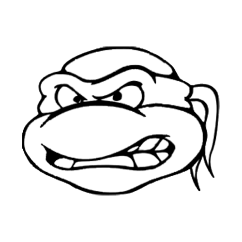 Ninja turtle clipart black and white