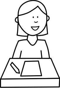 Clipart student listening