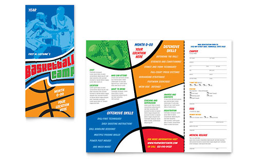 Sports &amp; Fitness - Tri Fold Brochure Templates - Word &amp; Publisher