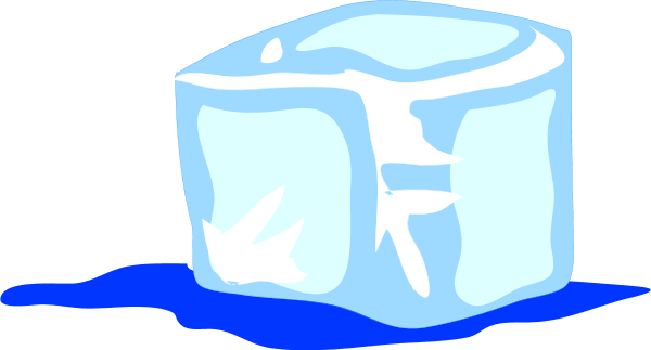Melting Ice Cube - vector Clip Art