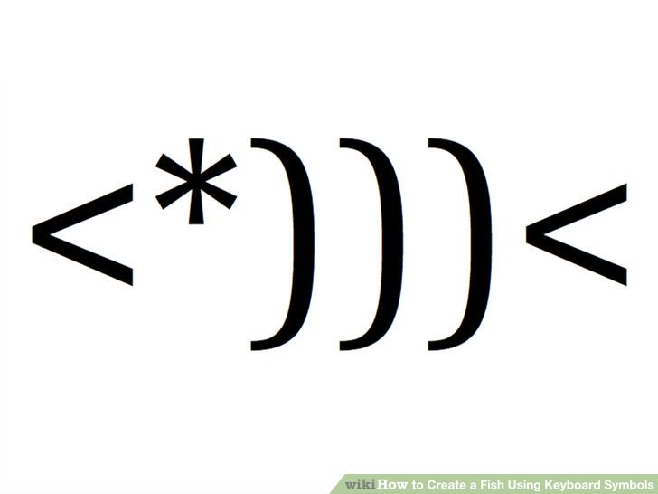 How to Create a Fish Using Keyboard Symbols: 11 Steps