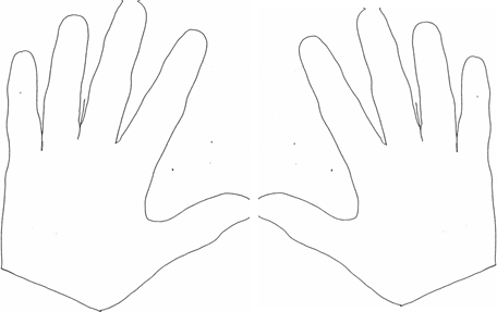 Child Handprint Template. children handprints clipart pink ...