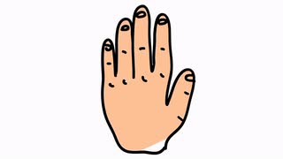 palm hand icon cartoon illustration hand drawn animation ...