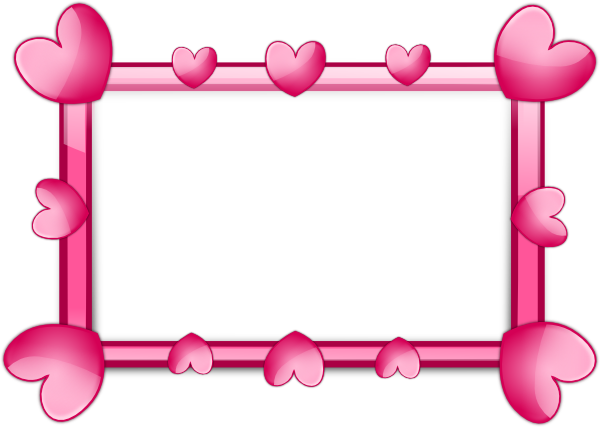 Pink Hearts Frame clip art - vector clip art online, royalty free ...