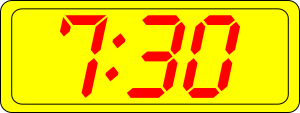 7 30 Clock Clipart