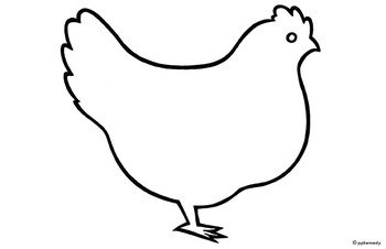 Chicken clipart outline