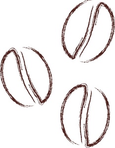 Coffee bean art clipart