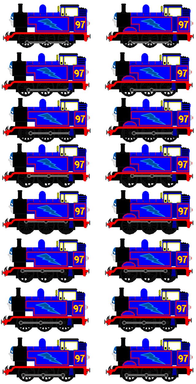 Dom The E2 Tank Engine (Blue Thunderbolt) by FavoriteArtMan on ...