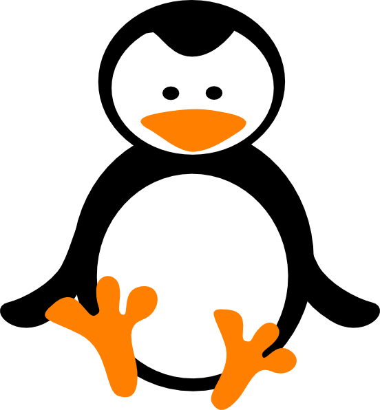Penguin face clip art
