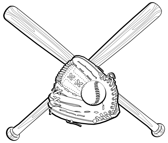 Baseball glove and ball clipart