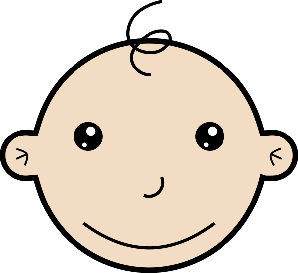 Baby face clip art free