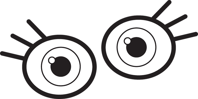 Outline of eyes clipart