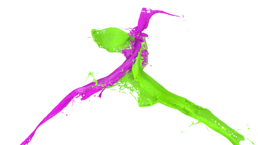 Purple Splash In Slow Motion On White Background (FULL HD) Stock ...