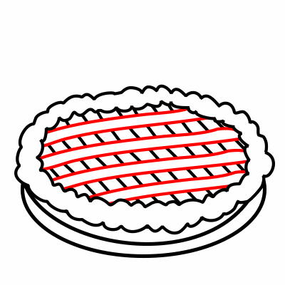 Drawing a cartoon pie