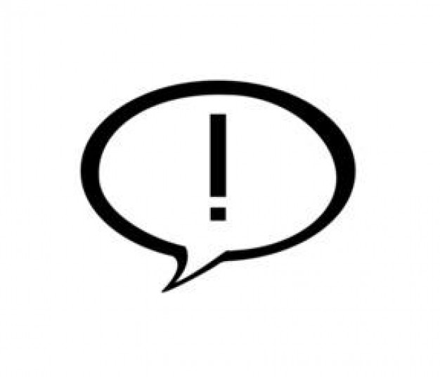 exclamation mark in a speech bubble - Icon | Download free Icons