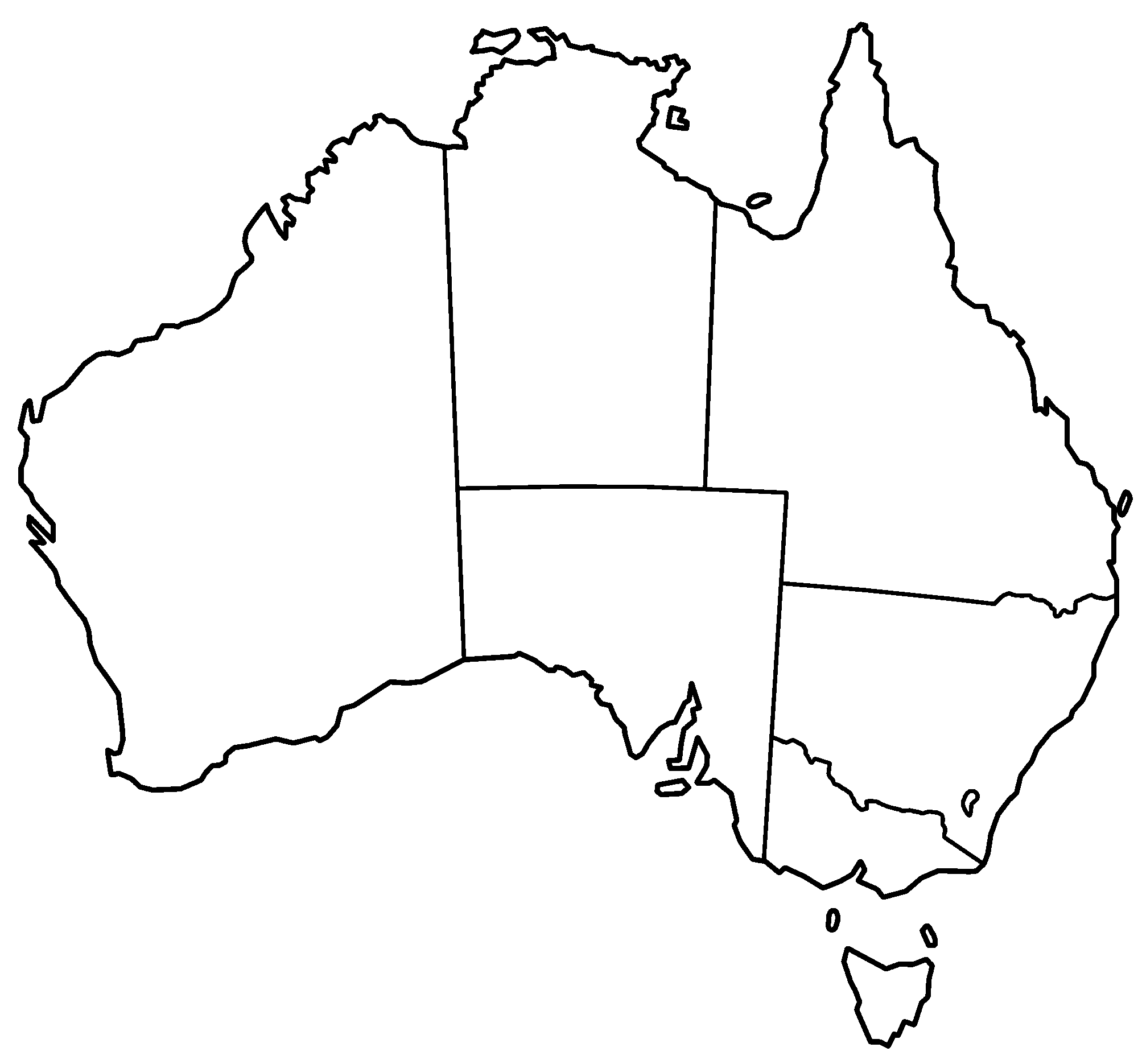 Outline Map Of South Australia