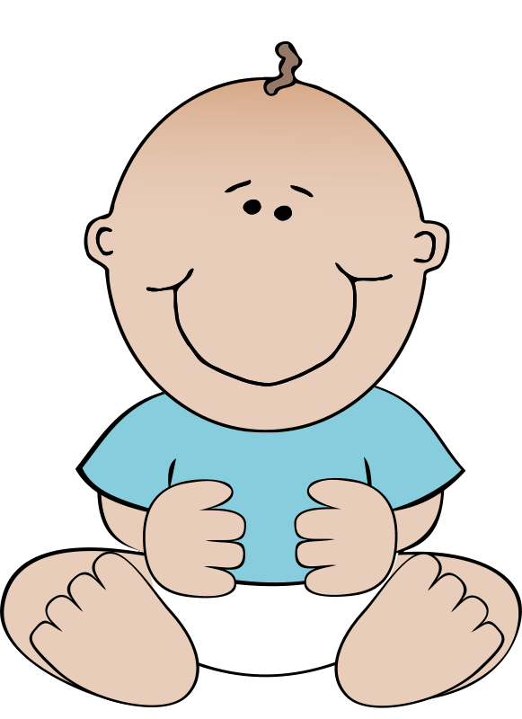 Clipart - Baby boy sitting