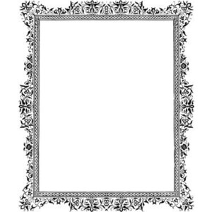 Decorative clip-art Victorian border, Black and White [image ...