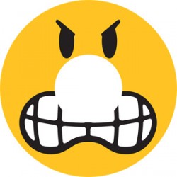 Angry Smiley Face Contact Lenses (Pair) Next Day Delivery