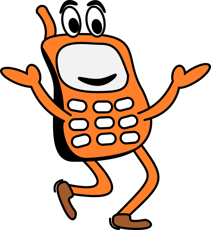 Cell Phone Cartoons Clipart