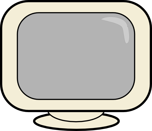 Blank computer screen clipart