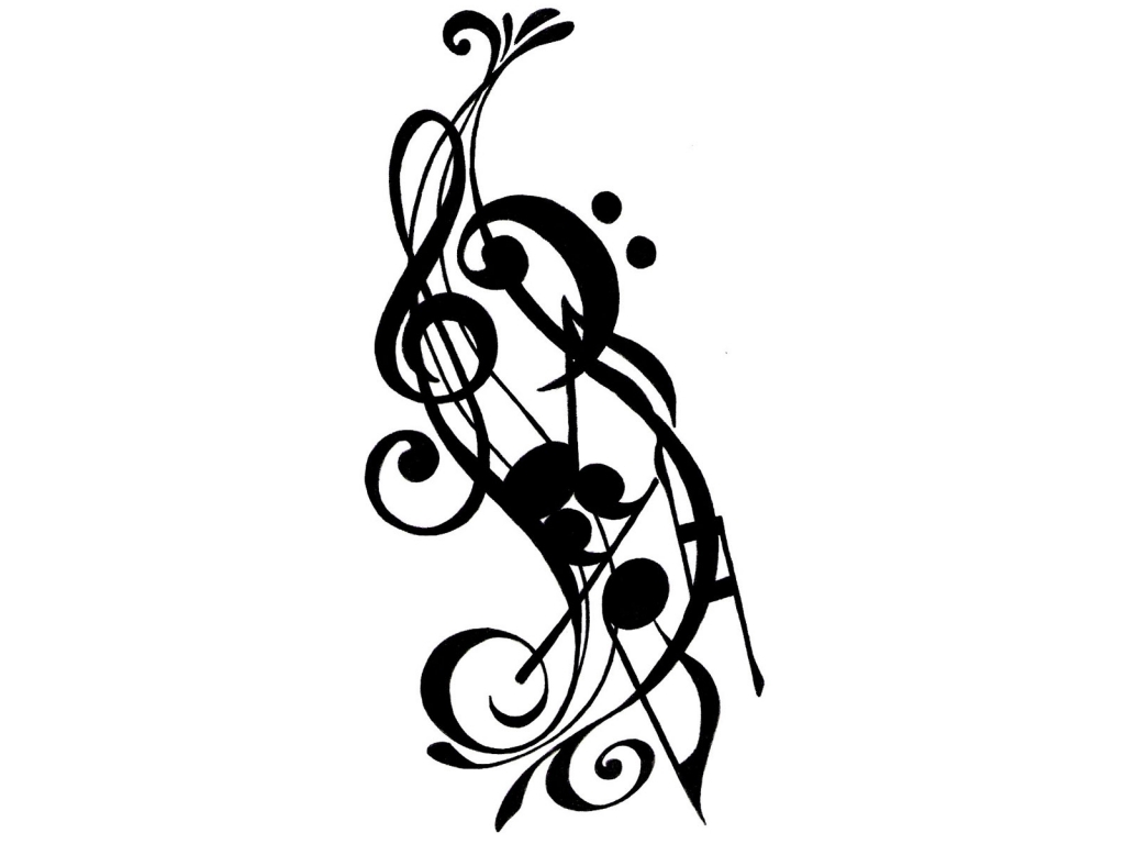 Tattoo Of Music Notes Designs music notes tattoo designs behind ...