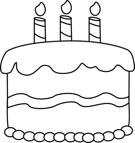 Free Black And White Birthday Clip Art - Free ...