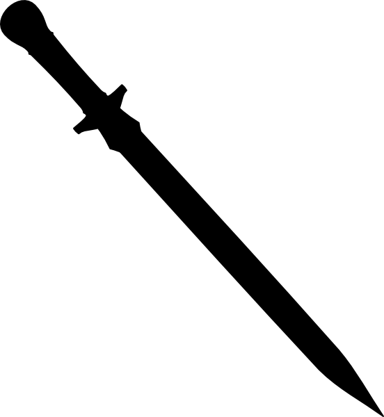 Sword Black And White Clipart