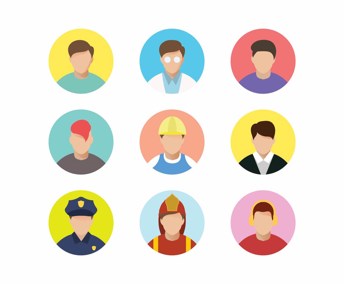 Person Icon Set Vector Art & Graphics | freevector.com