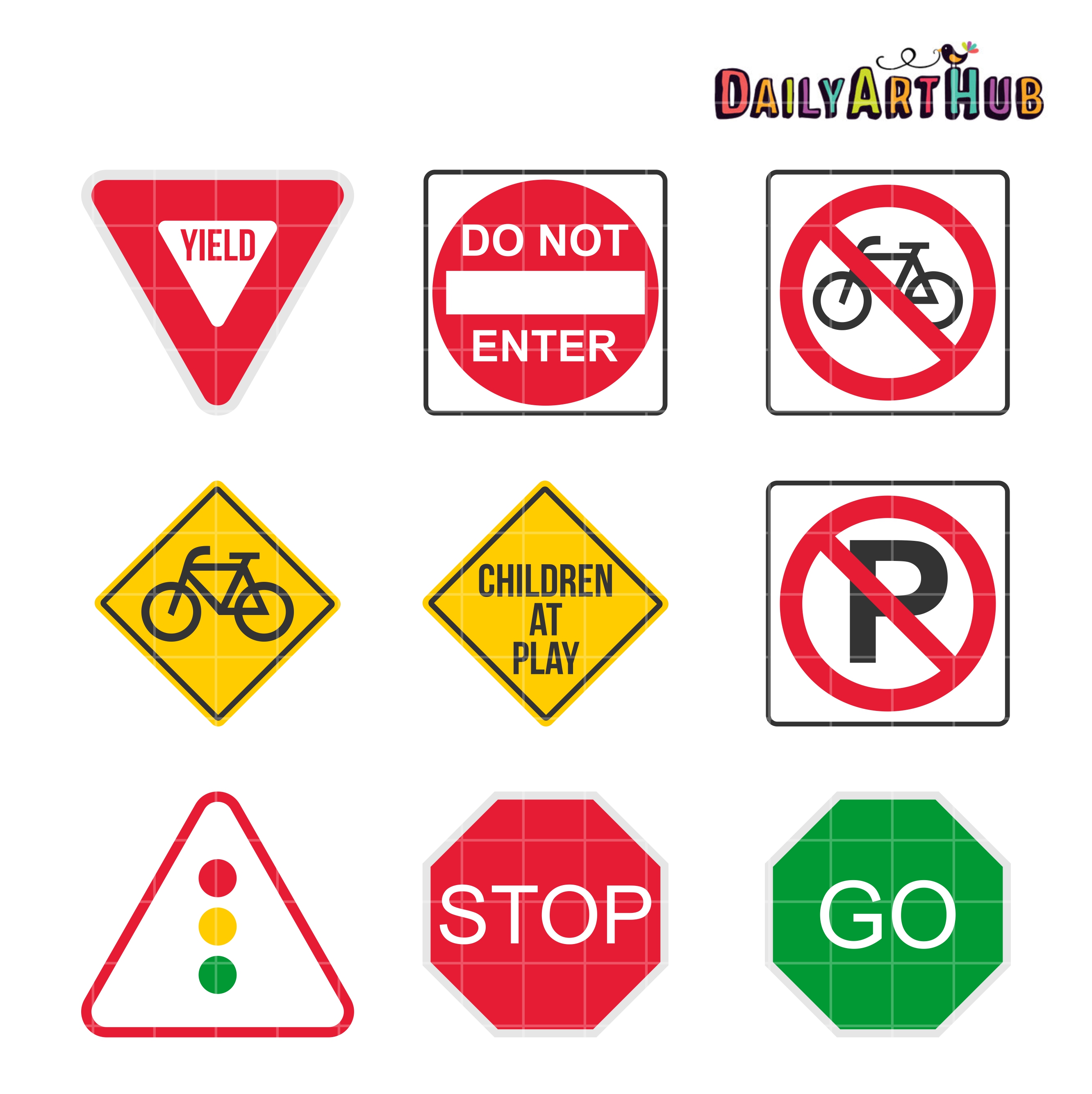 9 road signs clip art set daily art hub clipart best clipart best