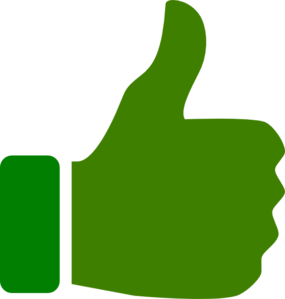 Green thumbs up clipart