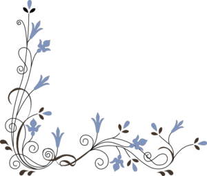 Flower corner border clipart free