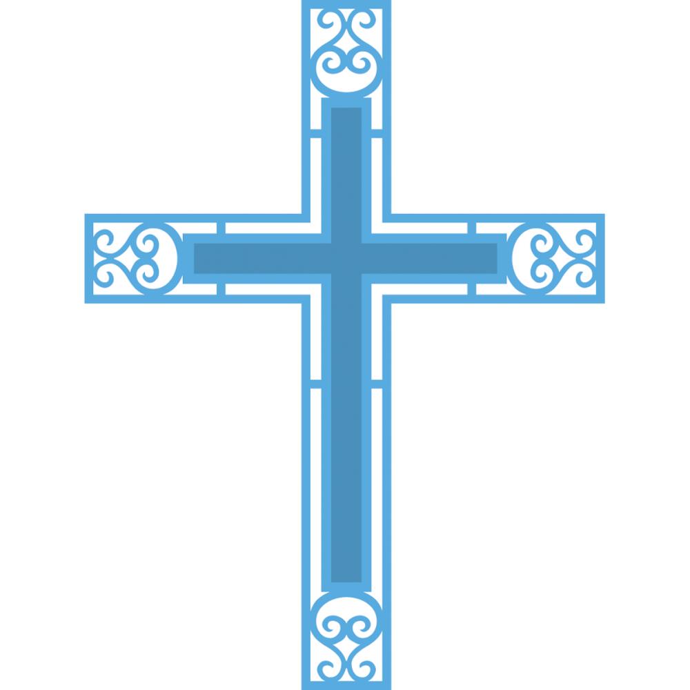 Christening Blue Cross Clipart