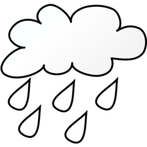 Rain cloud outline clipart