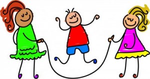 Children Playing Outside Cartoon