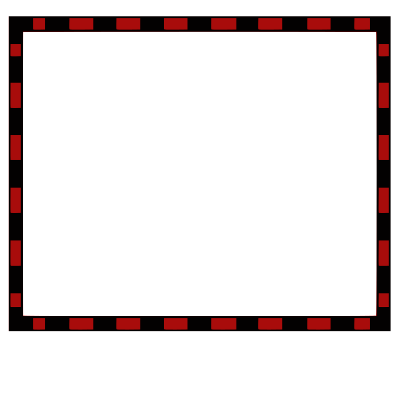 Red and black border clip art