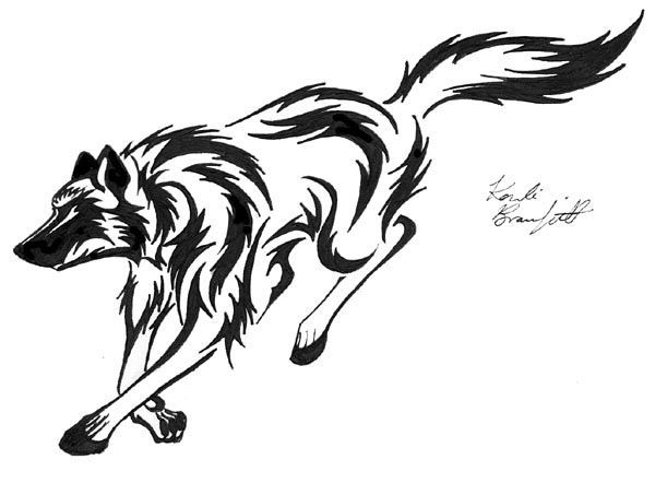 Tribal Wolf Clipart