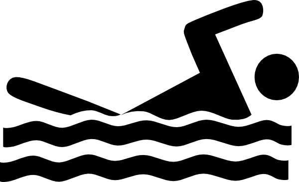 Clipart swimmer silhouette