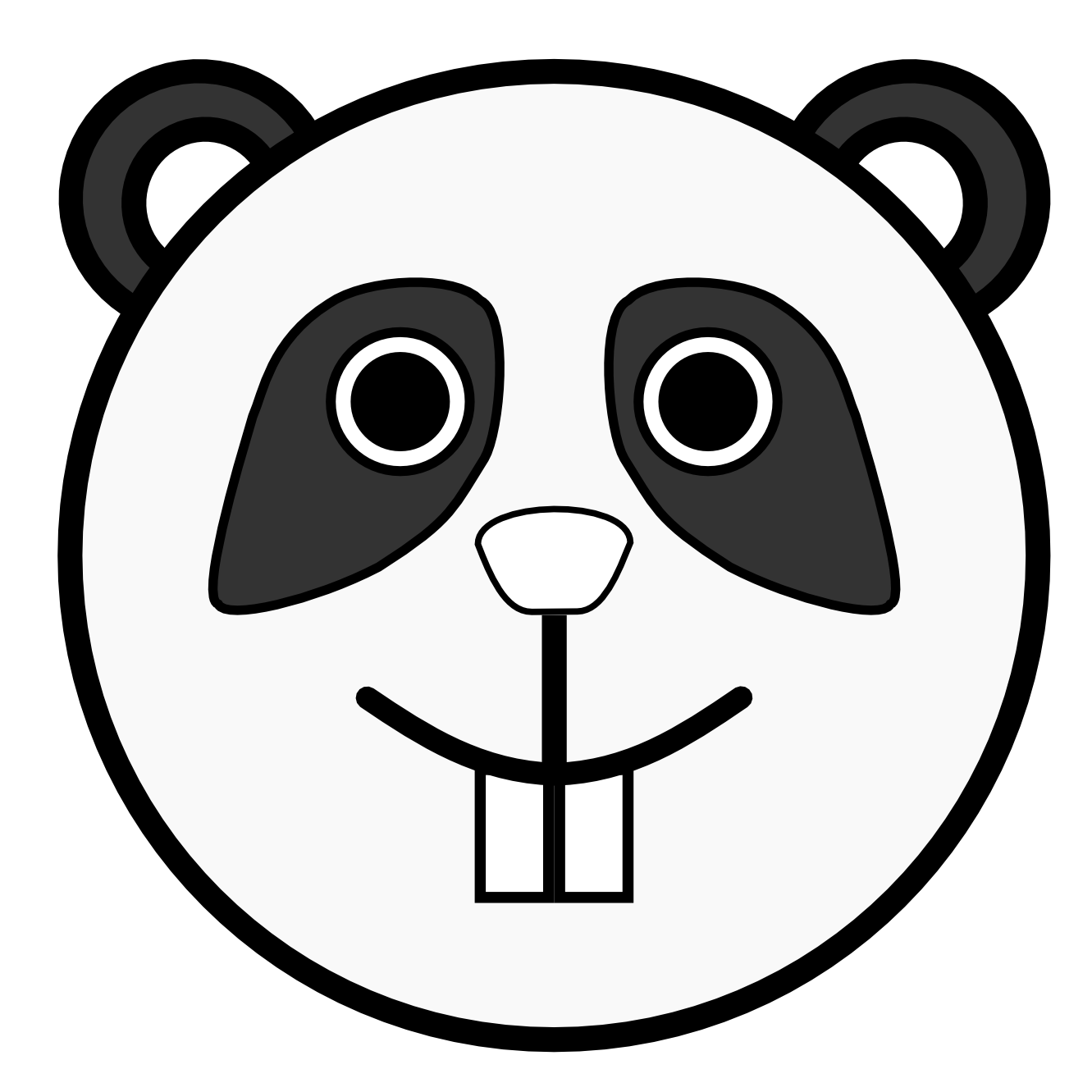 linuxien panda black white line art coloring book ...